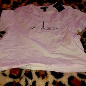 white embroidered paris shirt